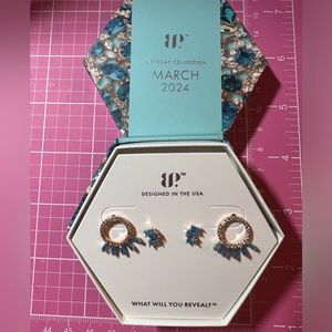 Bomb Party March 2024 earrings “A girls best friend” rose gold